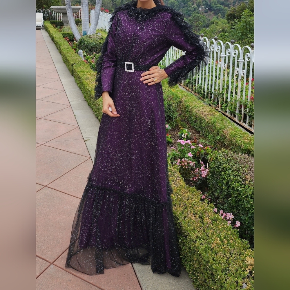Sparkly long sleeve maxi dress